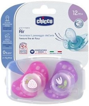 Chicco Physio Air Succhietto Silicone Rosa +12m 2 Pezzi