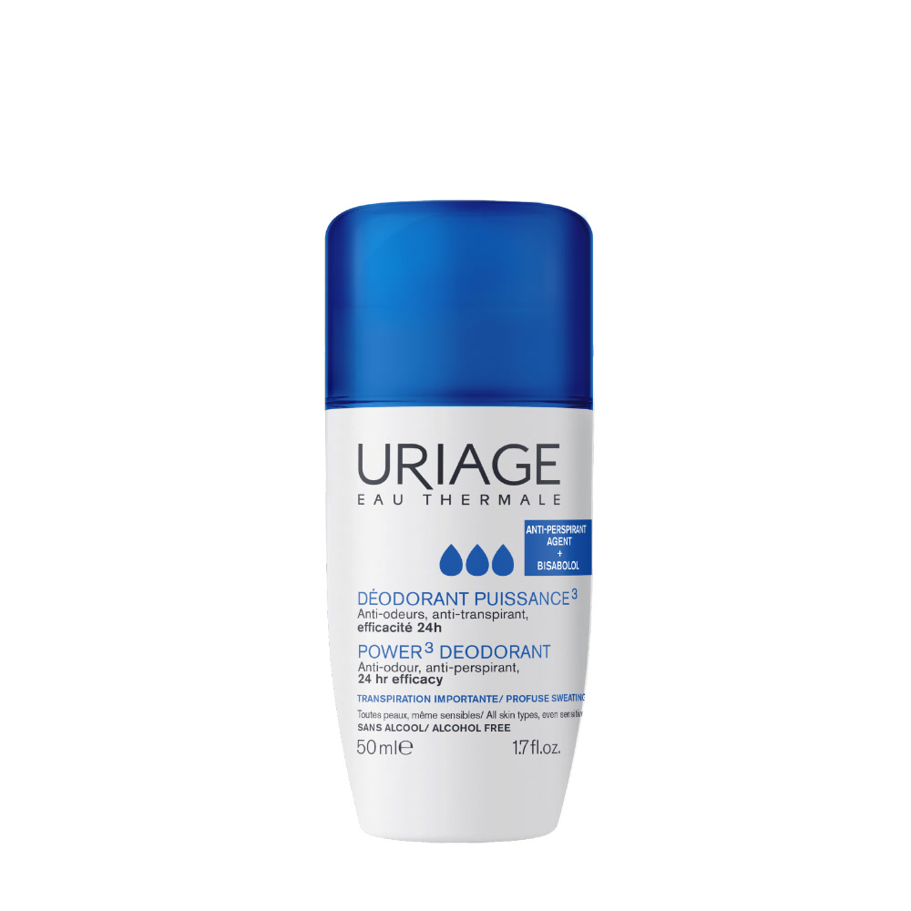 Uriage - Deodorante Power3 - Roll-On Per Sudorazione Intensa 50 ml