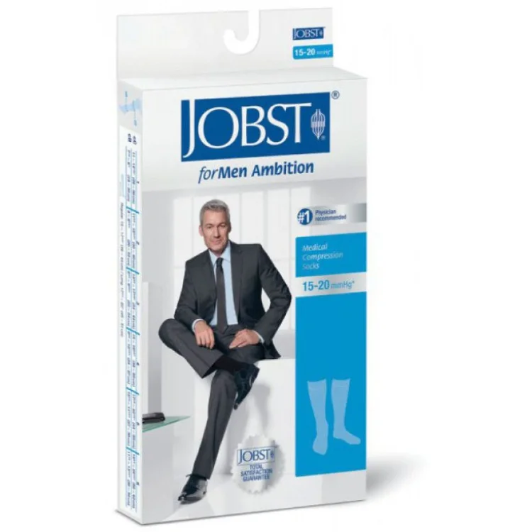 CALZA COMPRESSIVA JOBST FOR MEN 15-20MMHG GAMBALETTO BLU 4 ARTICOLO 789570900163