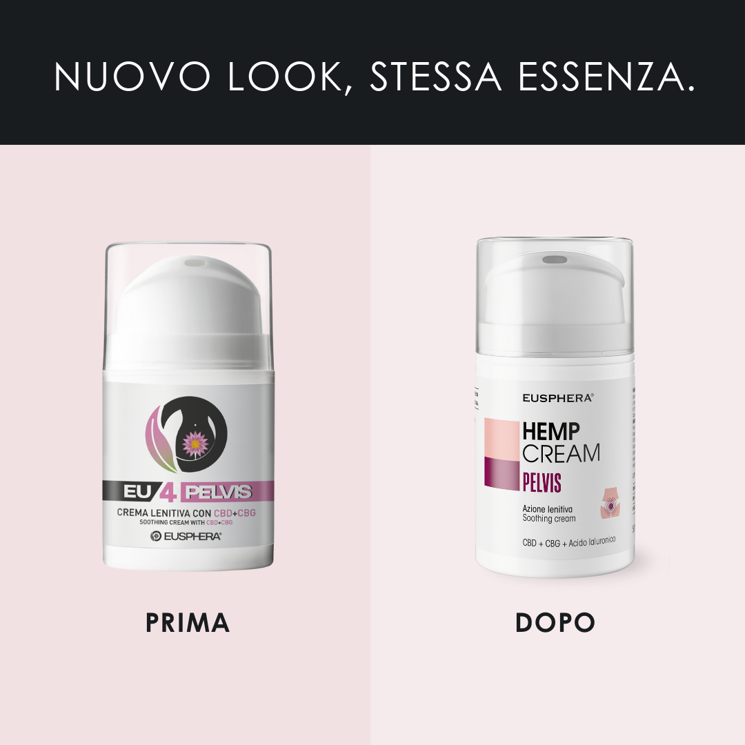 Eusphera Hemp Cream Pelvis - Crema Lenitiva Naturale Per Prurito Intimo E Vulvodinia 50 ml