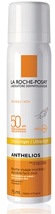 La Roche-Posay Anthelios Spray Viso Invisibile SPF 50+ 75 ml. Protezione solare viso opacizzante.