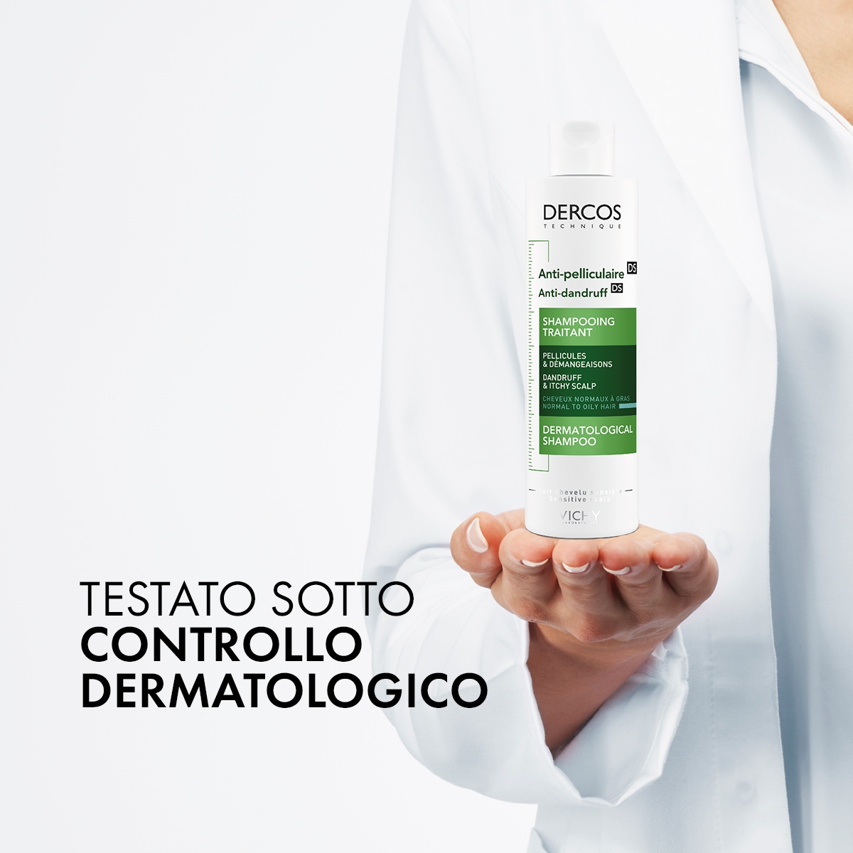 Vichy Dercos Shampoo trattante Anti-forfora DS per capelli da normali a grassi 200 ml