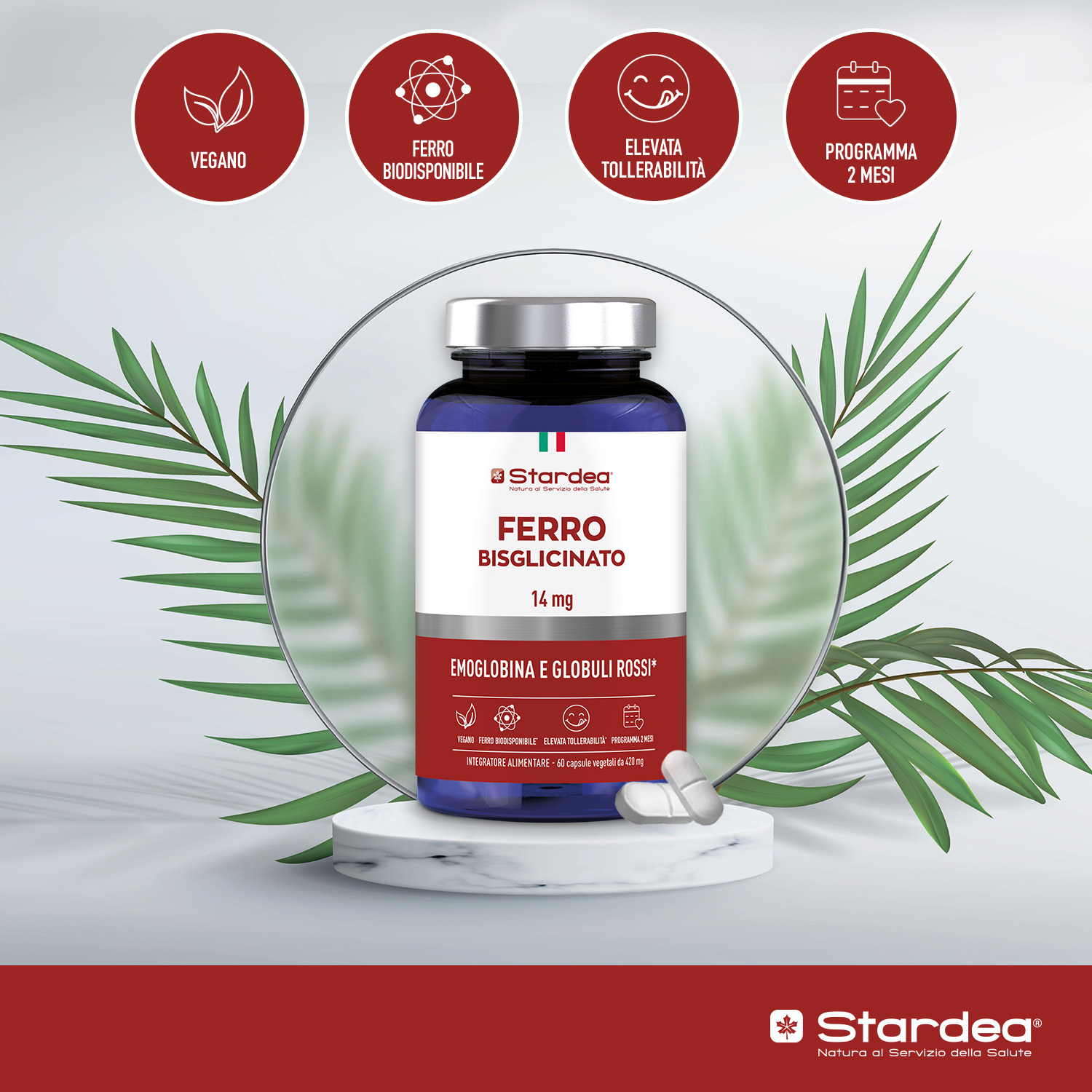 STARDEA FERRO BISGLICINATO 14 MG Compresse INTEGRATORE ALIMENTARE 