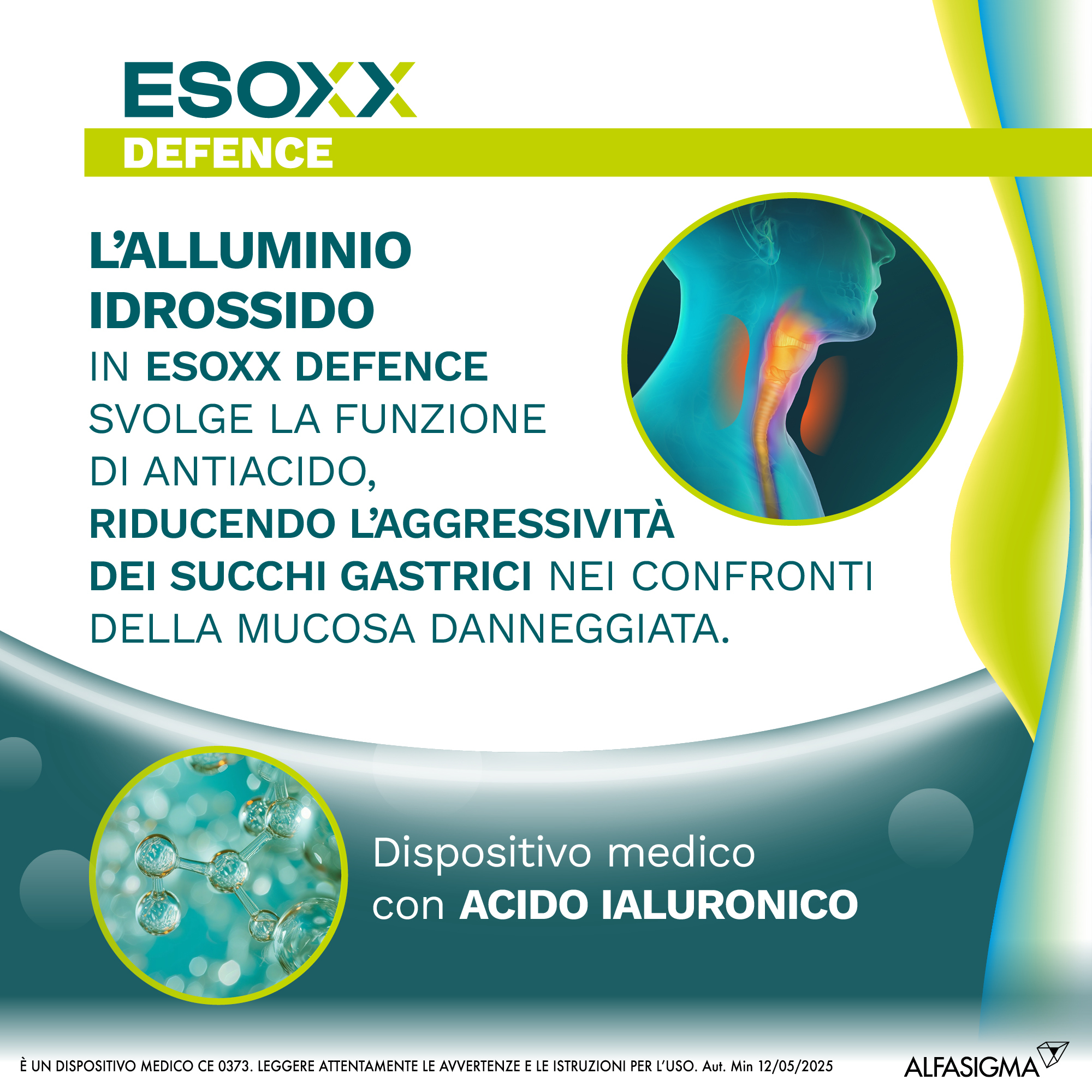 Esoxx Defence - dispositivo medico per sintomi da reflusso gastro esofageo, utile in caso di bruciore di stomaco -  20 compresse masticabili