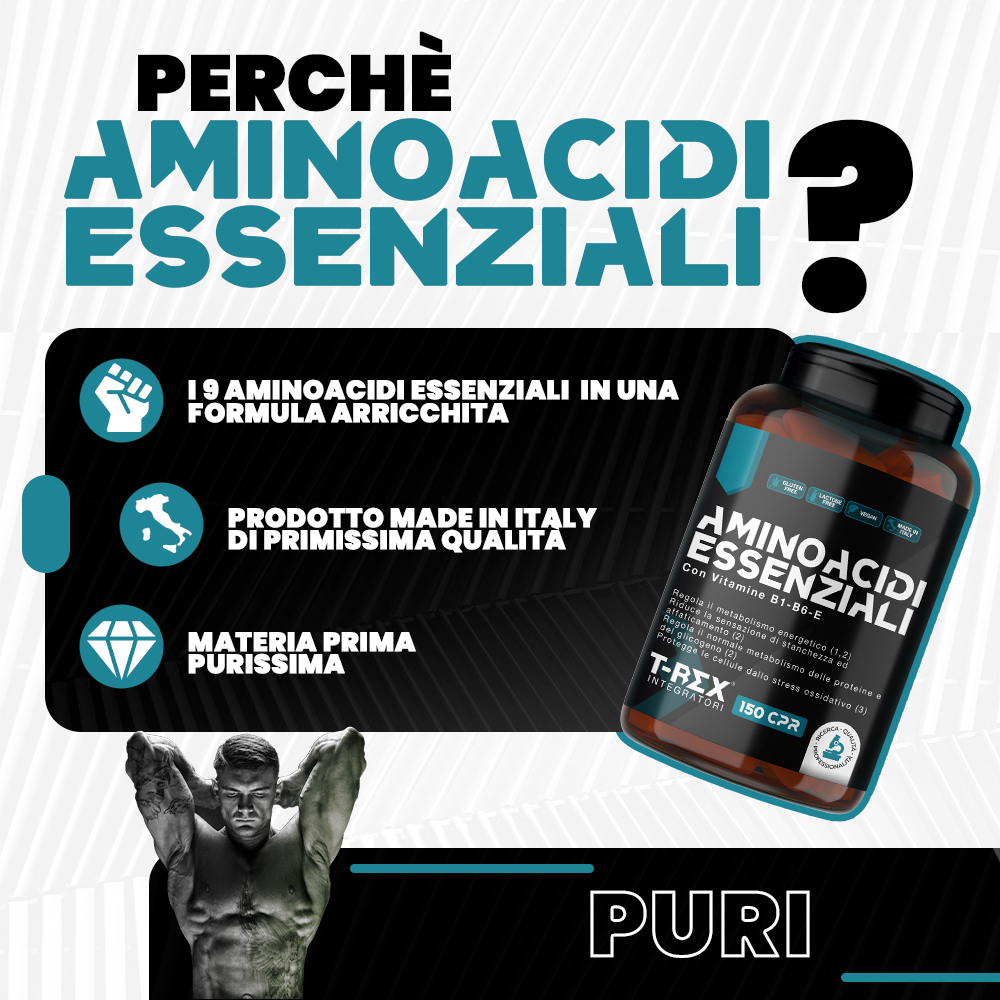 T-Rex Integratori Aminoacidi Essenziali 150 Compresse - Integratori Per Gli Sportivi