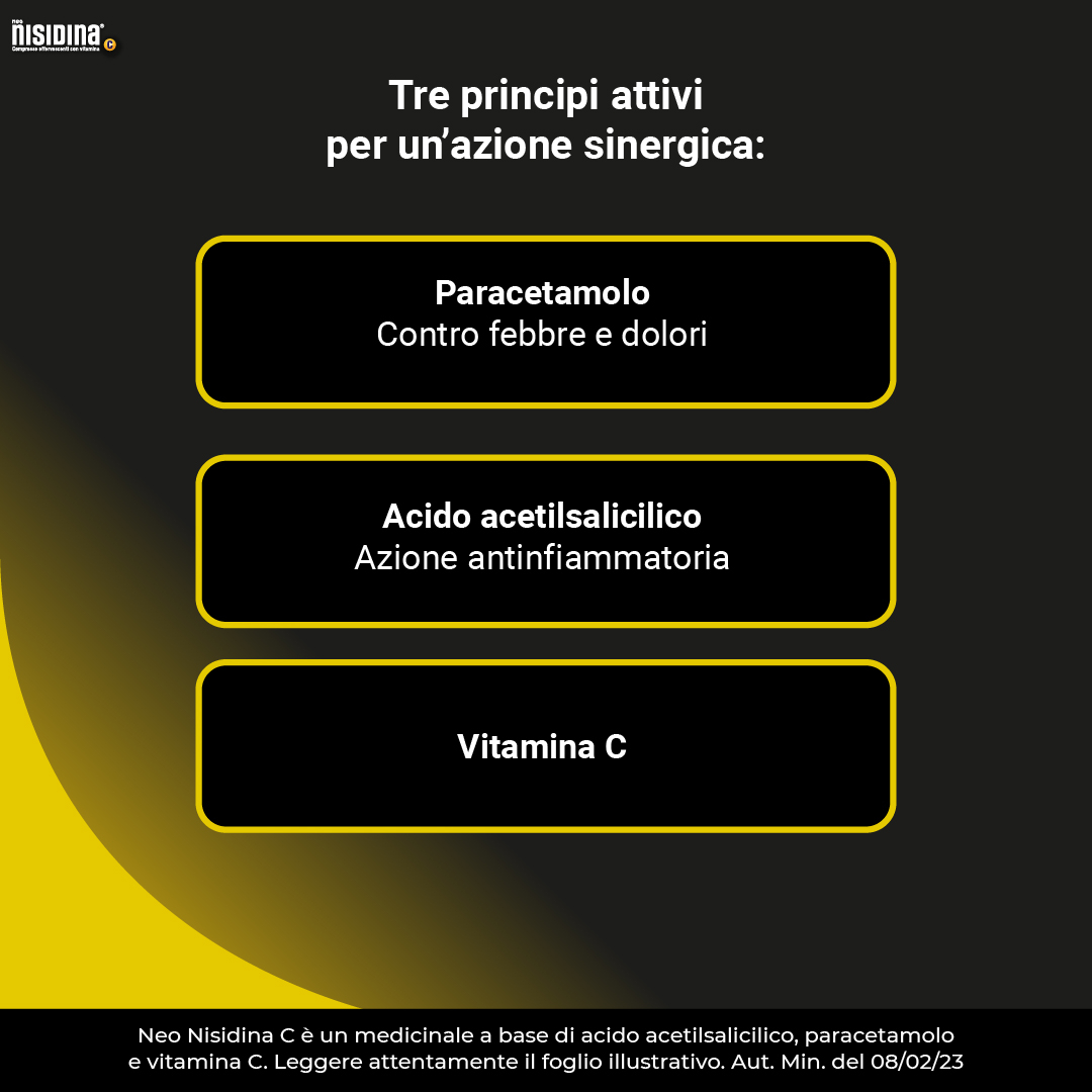 NEO NISIDINA C INFLUENZA E RAFFREDDORE 10 COMPRESSE EFFERVESCENTI CON VITAMINA C