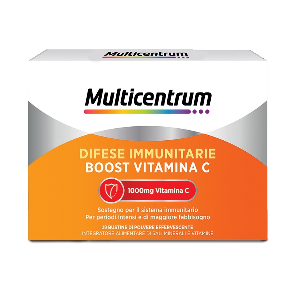 Multicentrum Difese Immunitarie Boost Vitamina C Integratore Alimentare Sali Minerali Vitamine 14 Bustine