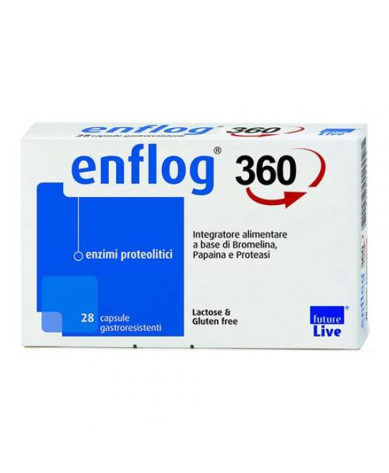 Enflog 360 integratore alimentare apparato uro-genitale 28 capsule gastroresistenti