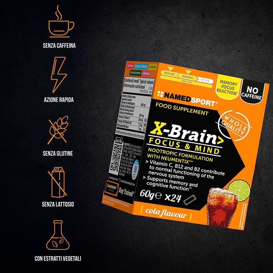 Named Sport X-Brain 24 Stick - Integratore Per Le Funzioni Cognitive