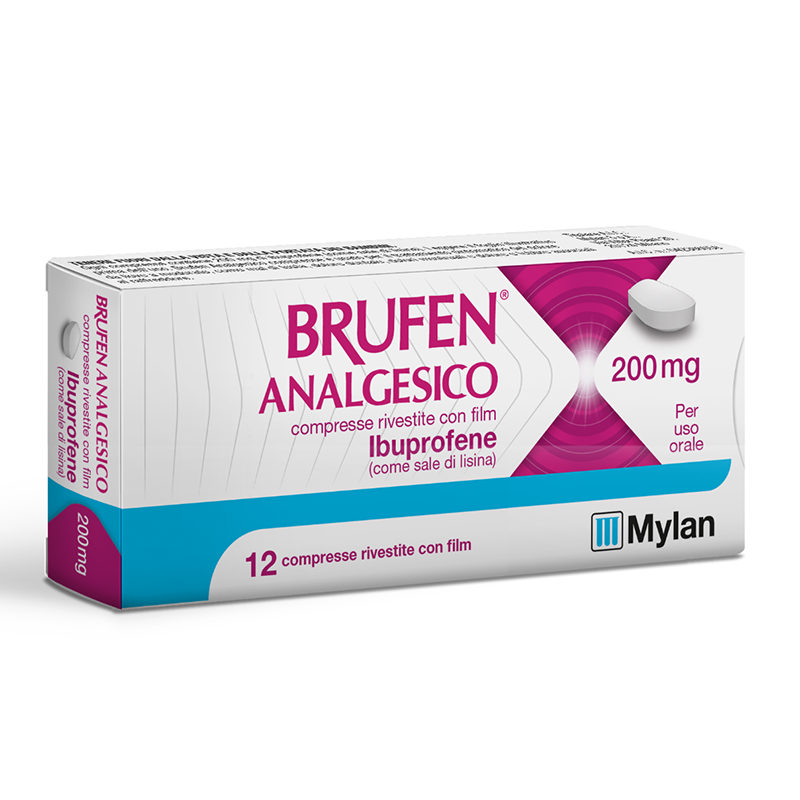 Brufen - Analgesico a base di Ibuprofene -  12 compresse rivestite - 200 mg