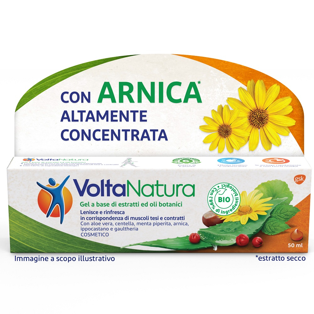 VoltaNatura Arnica Concentrata Aloe Vera Oli Botanici Dolore Collo Muscoli Tesi Massaggi 50ml