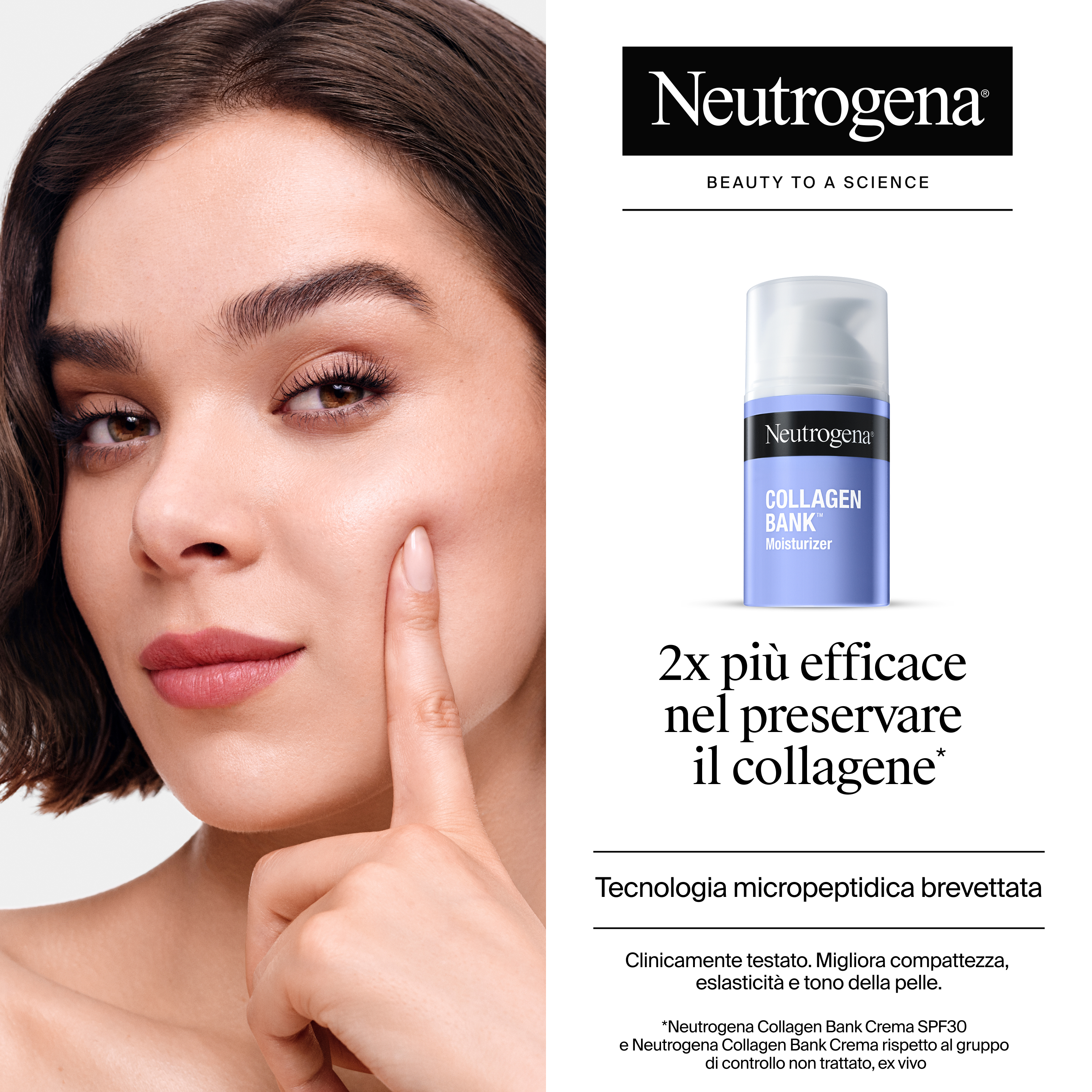 Crema Idratante Viso Collagen Bank con Collagene Marino e Bakuchiol anti-età per tutti i tipi di pelle, 50 Ml