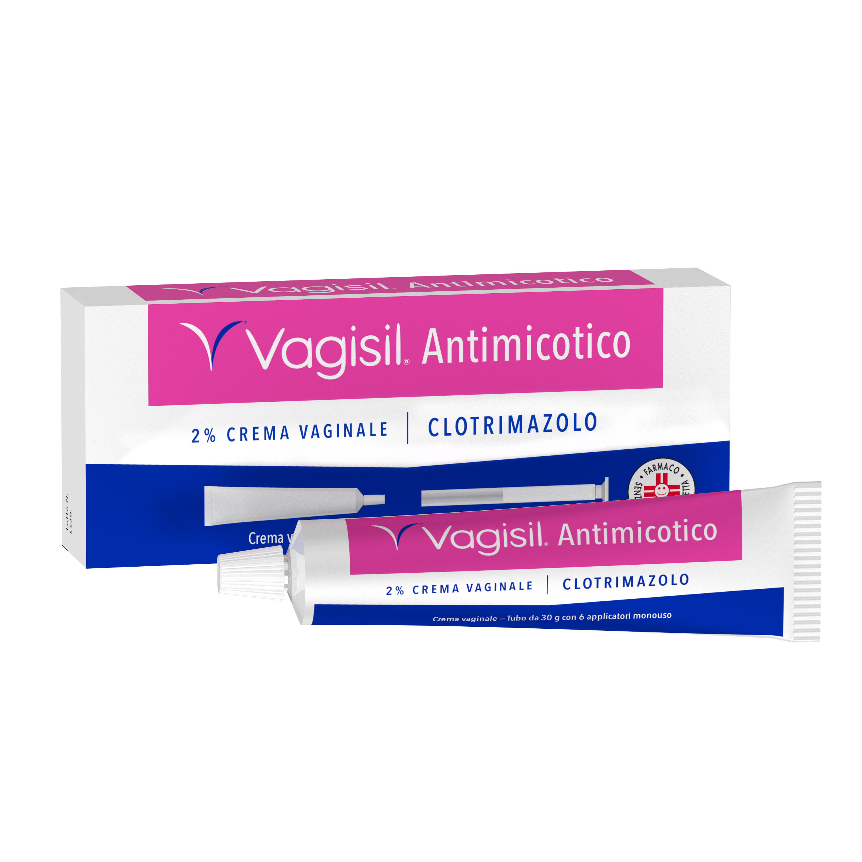 VAGISIL ANTIMICOTICO Trattamento della Candida, contro Prurito vulvare, Bruciore intimo e Perdite - Tubo da 30g con 6 applicatori