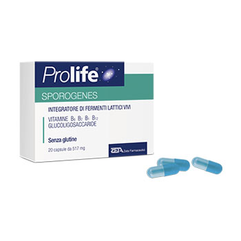 Prolife Sporogenes - Integratore Di Fermenti Lattici Vivi - 20 Capsule