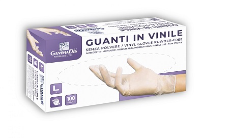 GUANTI VINILE S/POLV S 100PZ
