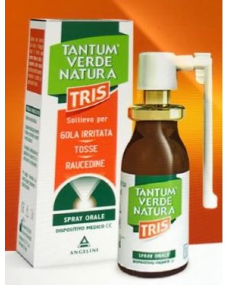 Tantum Verde Natura Tris Spray Orale Tosse e Mal di Gola 15 ml