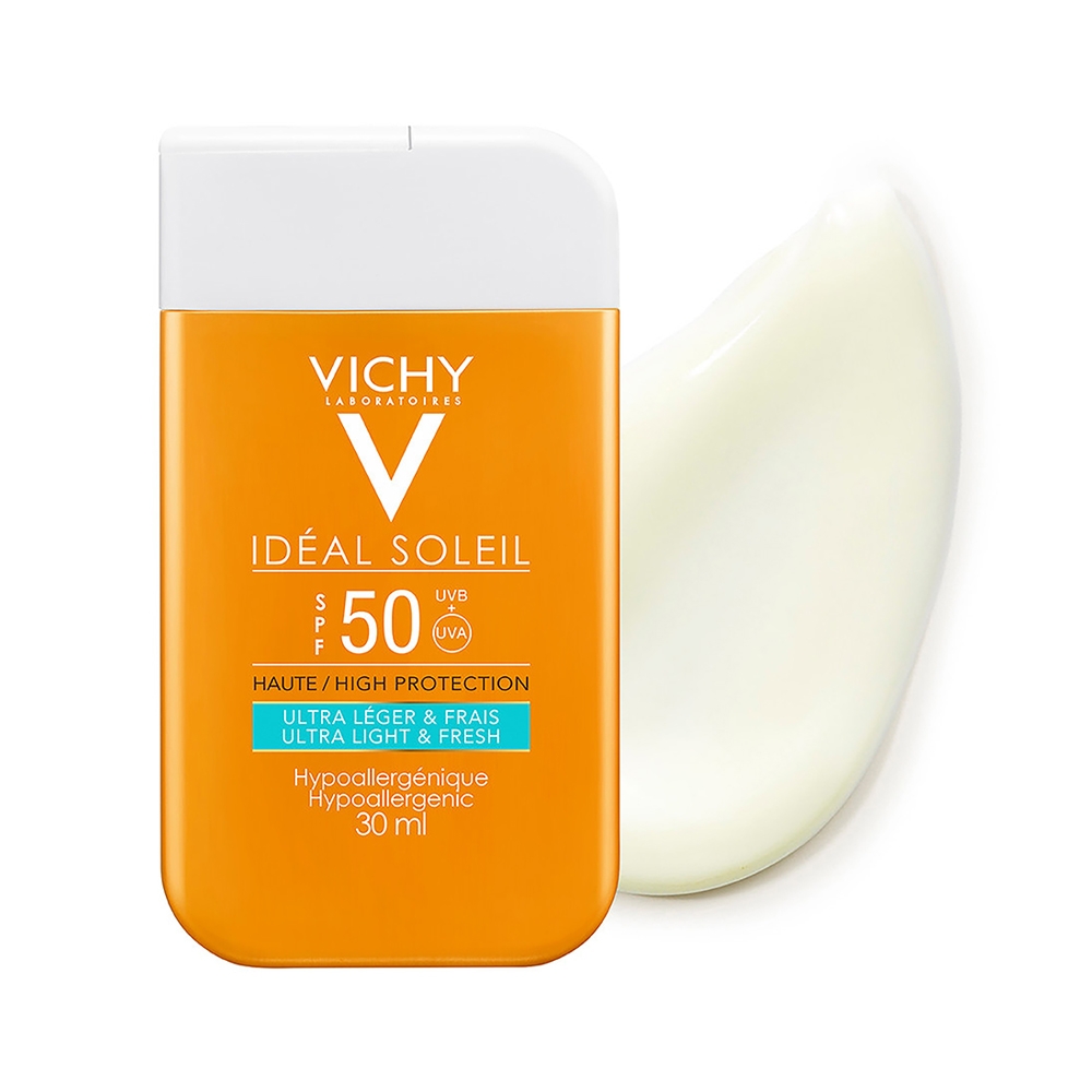 Vichy Idéal Soleil Fluido Ultra Leggero e Fresco SPF 50 - Protezione viso e corpo - 30 ml