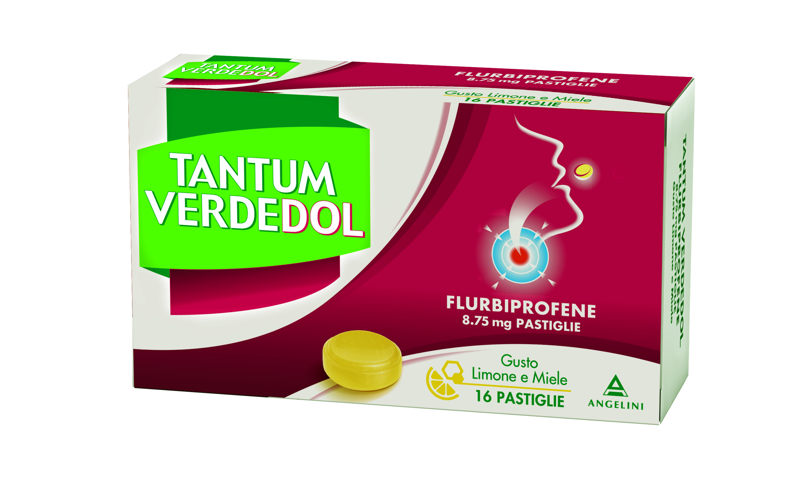 Tantum Verdedol 8,75mg Flurbiprofene Gusto Limone e Miele 16 Pastiglie