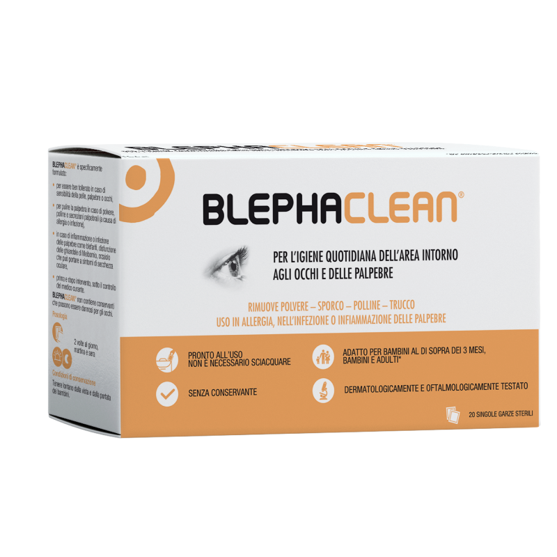 Blephaclean Garze Sterili Oculari per la detersione delle palpebre 20 Pezzi