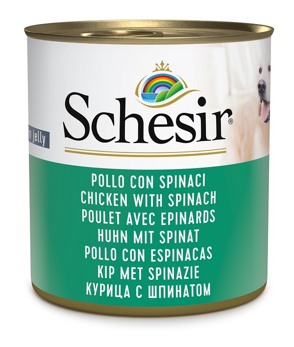 SCHESIR DOG POLLO/SPINACI 285G