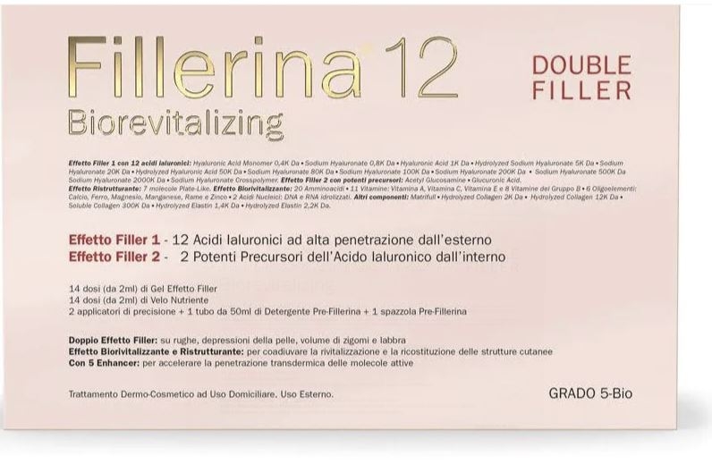 Fillerina 12 Biorevitalizing Double Filler Kit Antietà grado 5 prefillerina