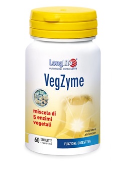 LongLife VegZyme Integratore Digestivo 60 Tavolette