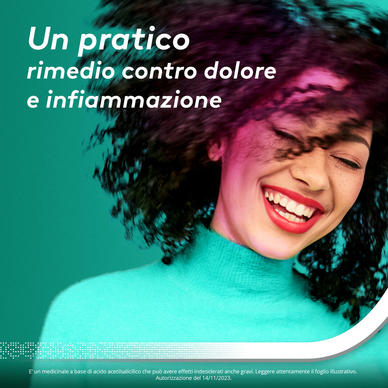 Aspirina in Granuli Senza Acqua, Antidolorifico e Antinfiammatorio contro Mal di Testa, Dolore e Infiammazione,  Aroma Cola, 10 Buste orosolubili