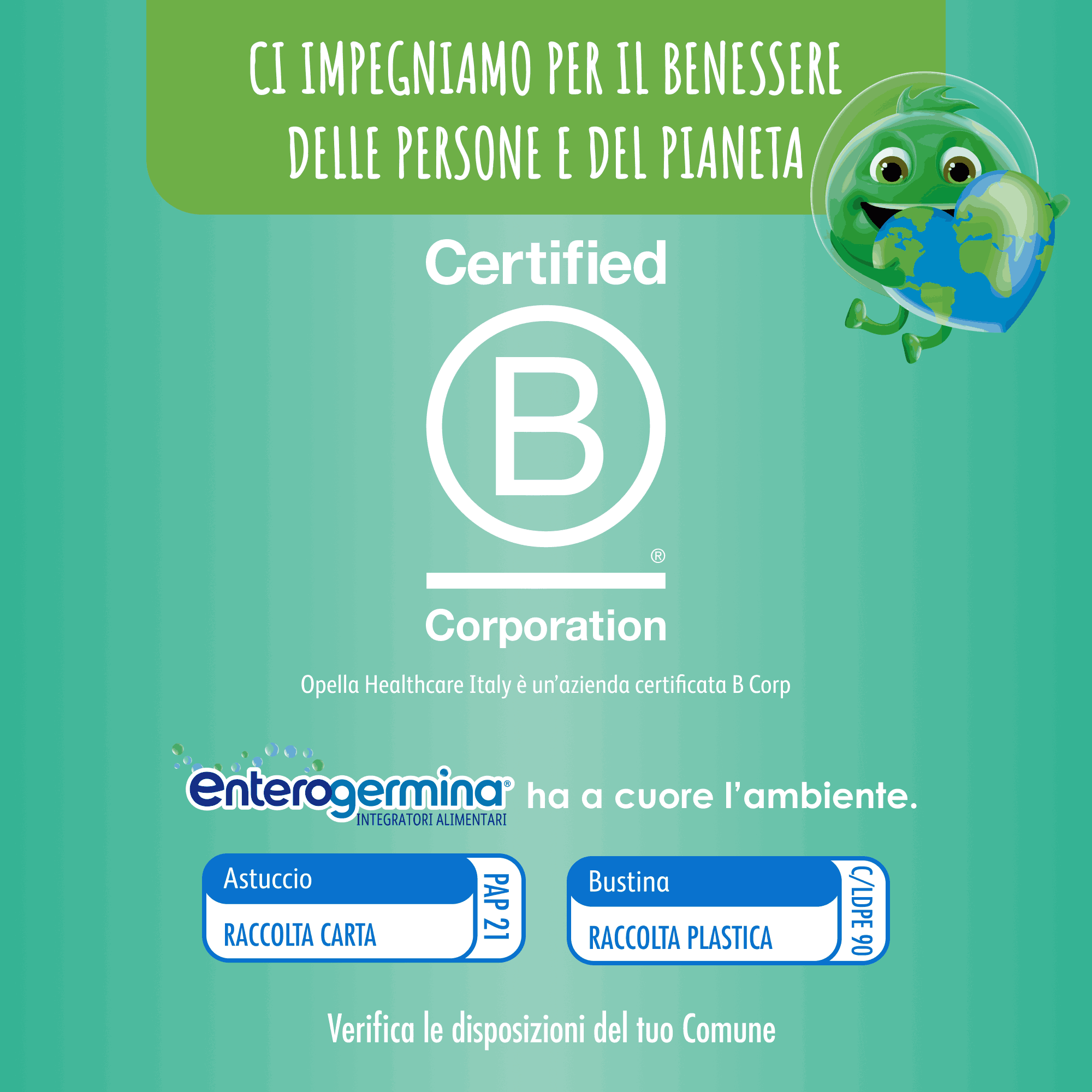 Enterogermina Intestino Pigro 10 bustine, Fermenti Lattici, Probiotici, prebiotici (FOS), Integratore Regolarità Intestinale, con Psillio, Ibisco, Ippocastano, Opuntia, Gusto Frutti di Bosco