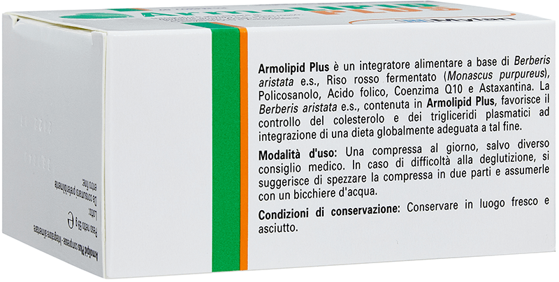 MEDA PHARMA - Armolipid Plus 60 Compresse - Integratore Per Il Colesterolo - Confezione Italiana Originale 