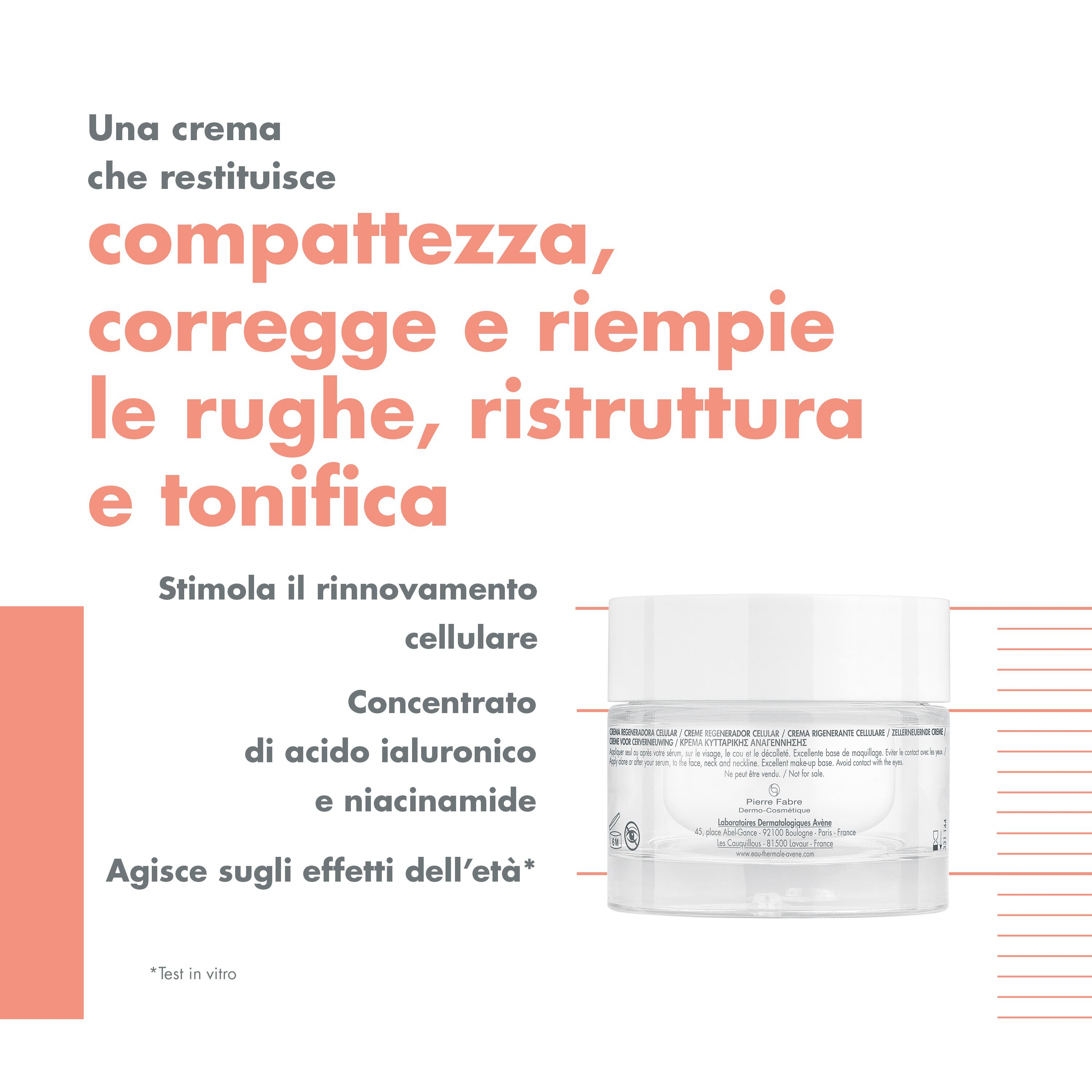 Eau Thermale Avène Hyaluron Activ B3 Crema rigenerante cellulare, Anti età, Pelle tonica radiosa e rughe corrette, con Acido Ialuronico e Niacinamide, 50ml 