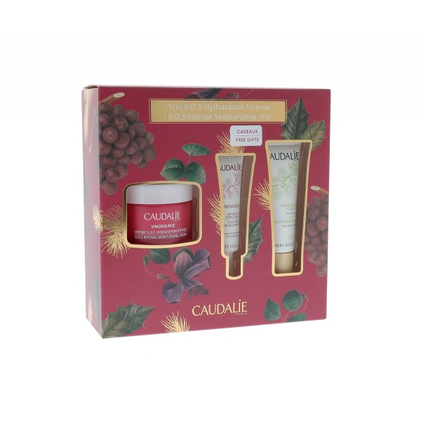CAUDALIE COFANETTO VINOSOURCE  S.O.S Crema viso 50ml + siero 10ml+ maschera 15ml