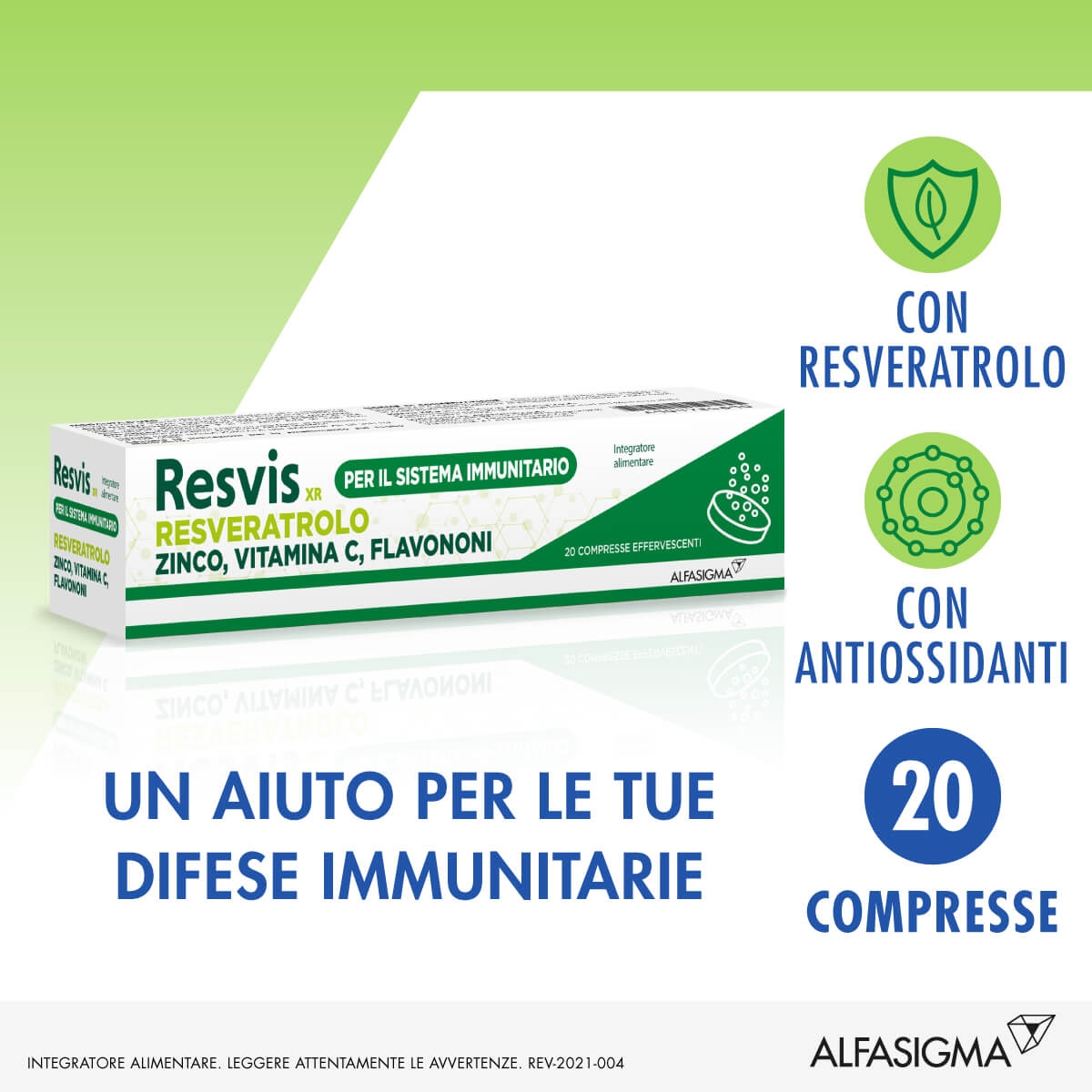 Resvis XR Biofutura Integratore Contro Tosse e Raffreddore 20 Compresse Effervescenti