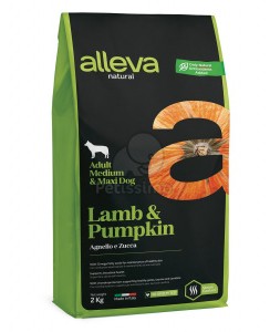ALLEVA NATURAL DOG ADULT LAMB AND PUMPKIN MEDIUM/MAXI KG 12 - P00218