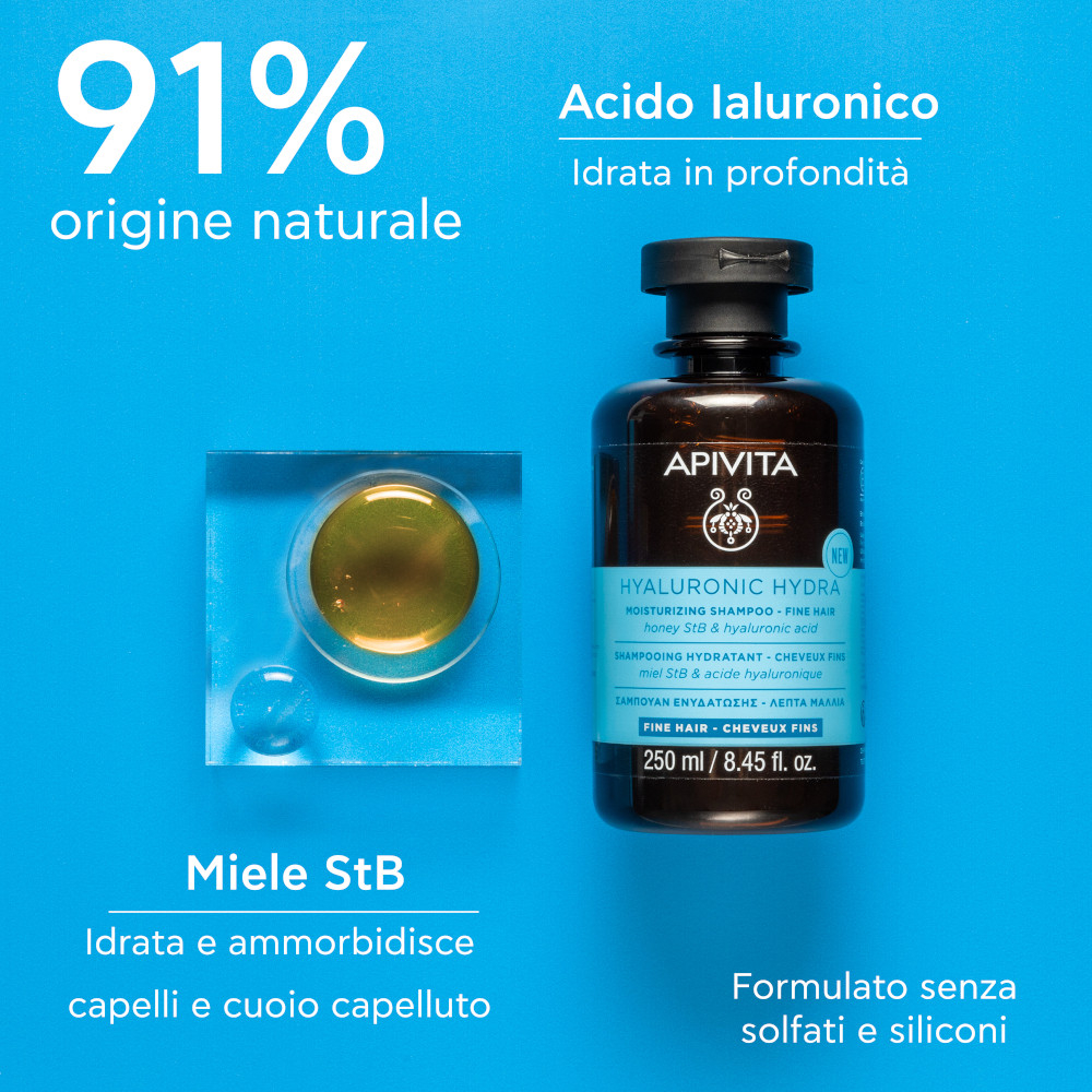 Apivita Shampoo Idratante - Capelli Fini