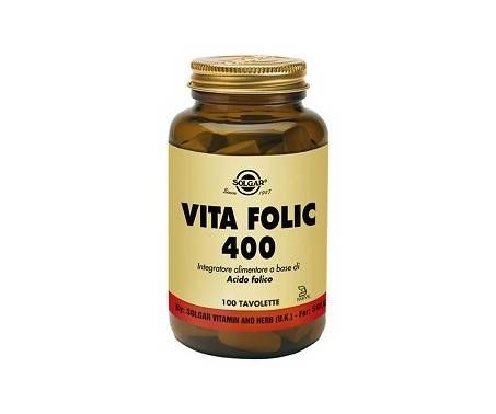 Solgar Vita Folic 400 Integratore Acido Folico 100 Tavolette