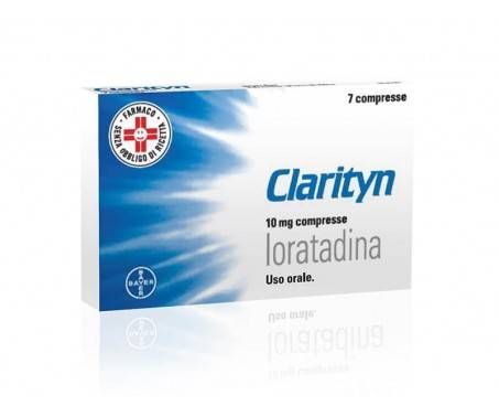Clarityn, Antistaminico, per il Trattamento di Rinite Allergica e Orticaria, con 10 mg Loratadina, 7 Compresse