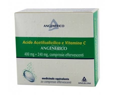 Acido Acetilsalicilico e Vitamina C Angelini - 20 compresse effervescenti - 400 mg + 240 mg