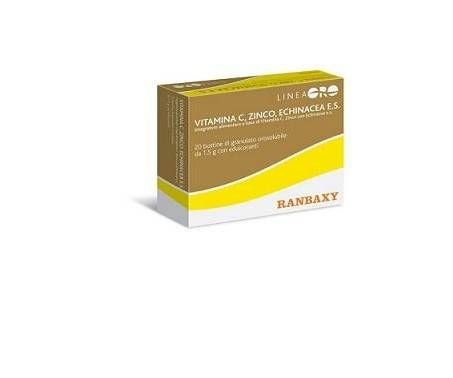 Ranbaxy Oro Vitamina C Zinco e Echinacea Integratore 20 Bustine