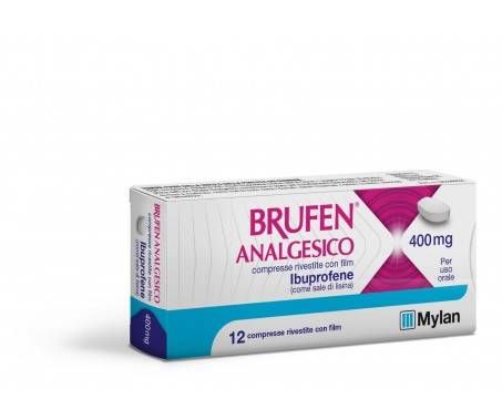Brufen - Analgesico a base di Ibuprofene - 12 Compresse Rivestite - 400 mg