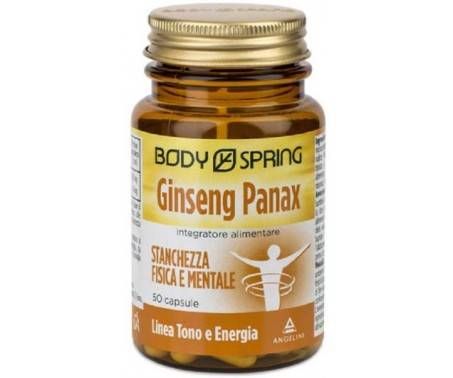 Body Spring Ginseng Panax Integratore per la Stanchezza 50 Capsule