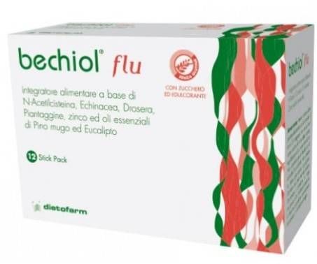 Bechiol Flu Integratore Tosse Grassa 12 Bustine Stick