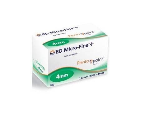 BD Micro-Fine Aghi Penta 32GX4mm per Penna Insulina 100 pezzi