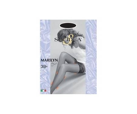 Solidea Marilyn Sheer 30 DEN Calza Autoreggente Compressiva Colore Nero Taglia 2 M