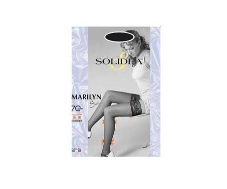 Solidea Marilyn Sheer 70 DEN Calza Autoreggente Compressiva Colore Fumo Taglia 3