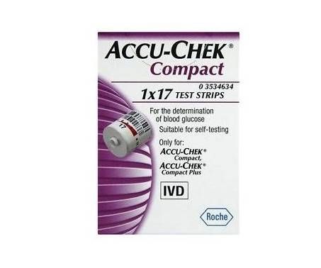 Accu-Chek Compact Strisce Reattive Glicemia 17 Pezzi