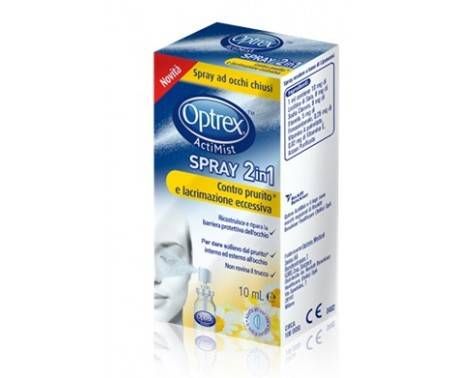 Optrex ActiMist Spray 2in1 Contro Prurito Occhi e Lacrimazione Eccessiva 10 Ml
