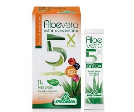 Specchiasol Aloevera 5x Antiox Extra Concentrata Integratore Depurativo 14 Bustine
