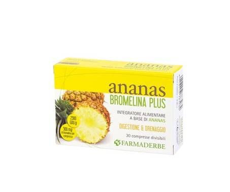 Ananas Bromelina Plus drenante CELLULITE, microcircolo, digestione 30 compresse