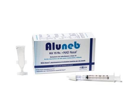 Aluneb Iso Kit 15 Flaconcini da Nebulizzare + Mad Nasale Siringa per Nebulizzazioni Nasali