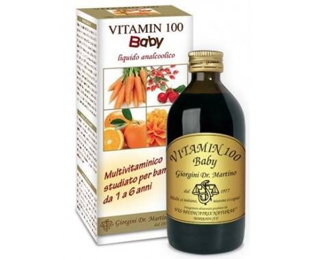Dr. Giorgini Vitamin 100 Baby Liquido Analcolico Integratore Vitaminico 200 ml